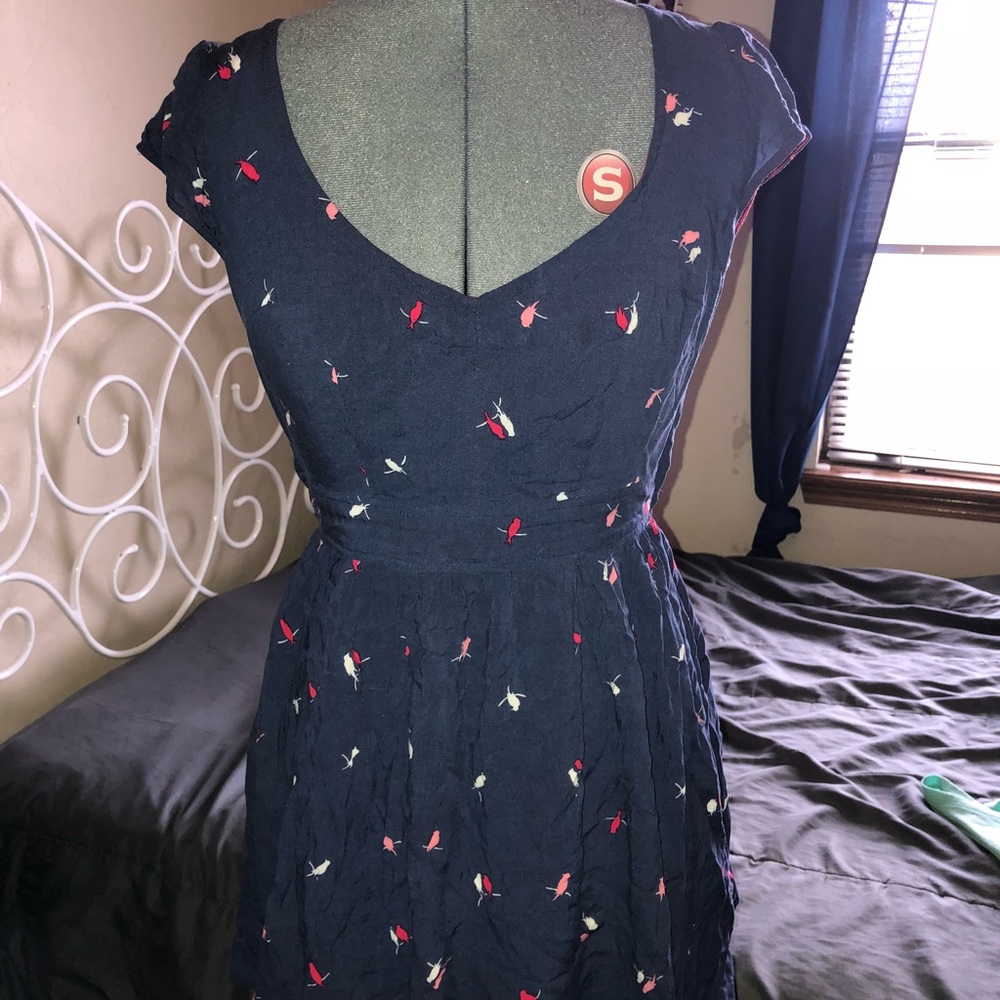 🍭Abercrombie & Fitch Navy Dark Blue Teacup Dress